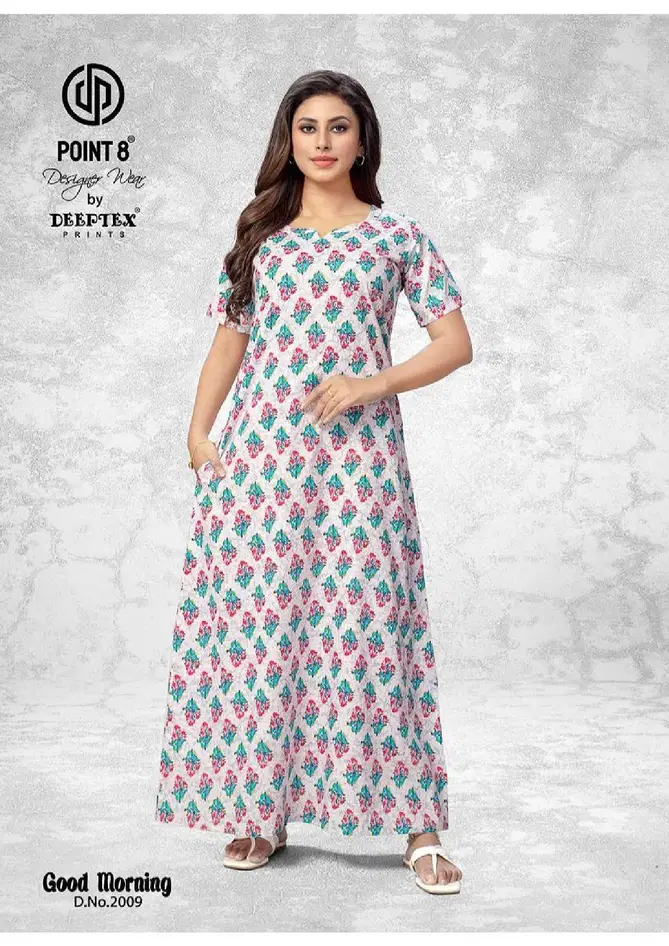 Good Morning Vol 2 By Deeptex Cotton Printed Night Wear Nighty Surat Wholesale Market